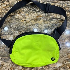 Lululemon highlighter yellow belt bag